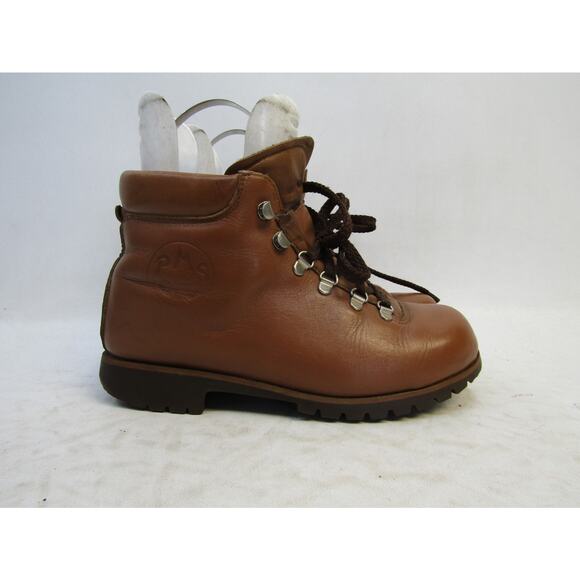 PMS Mens Size 6.5 Brown Leather Lace Up Mountaineering Hiking Boots main image 10